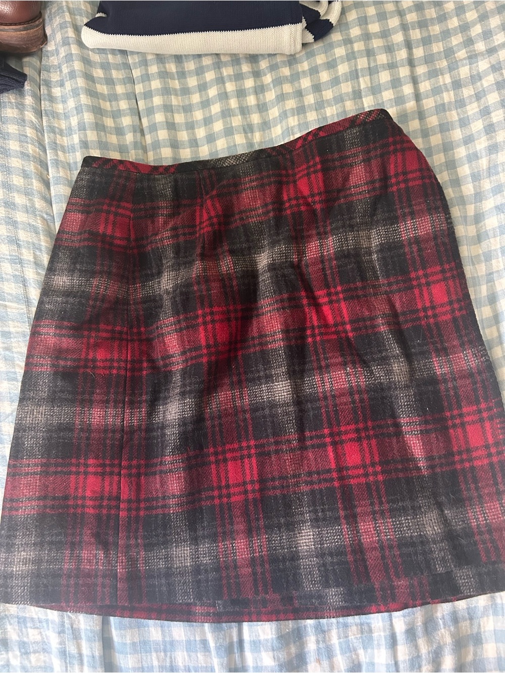 Vintage Eddie Bauer Red and Black Plaid Mini Skirt